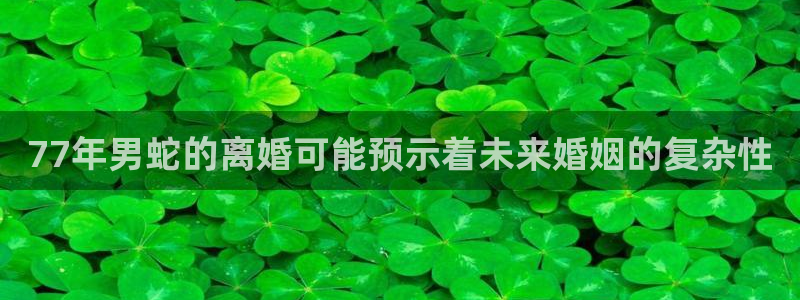 PG电子3：77年男蛇的离婚可能预示着未来婚姻的复杂性